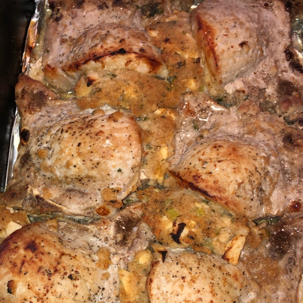 Apple Stuffed Pork Chops