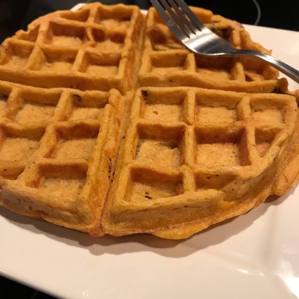 Sweet Potato Pecan Waffles