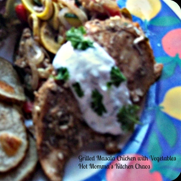 Grilled Masala Chicken with Vegetables