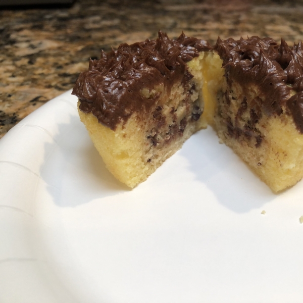 Chocolate Chip Cookie Dough + Cupcake = The BEST Cupcake. Ever.