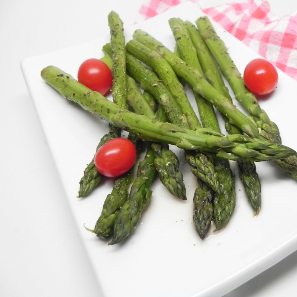 Baked Asparagus with Red Wine Vinegar