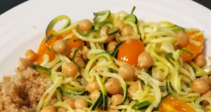Zucchini Noodle and Cannellini Bean Quinoa Bowl