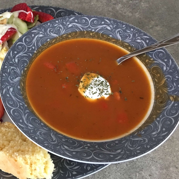 Roasted Red Pepper and Tomato Soup