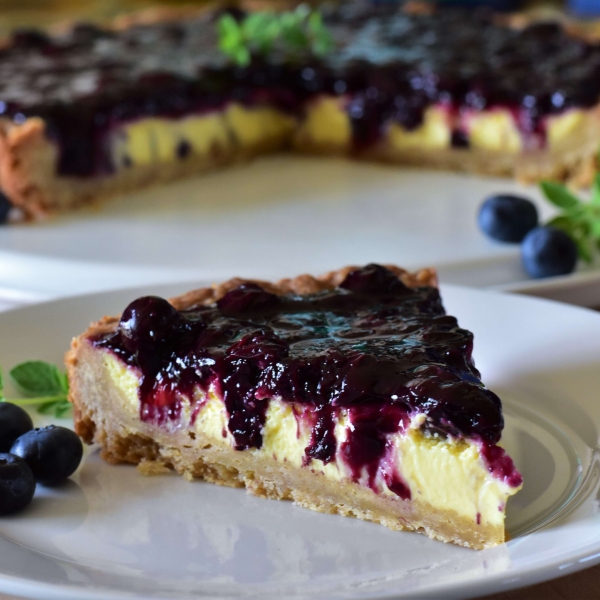 Blueberry and Vanilla Custard Tart