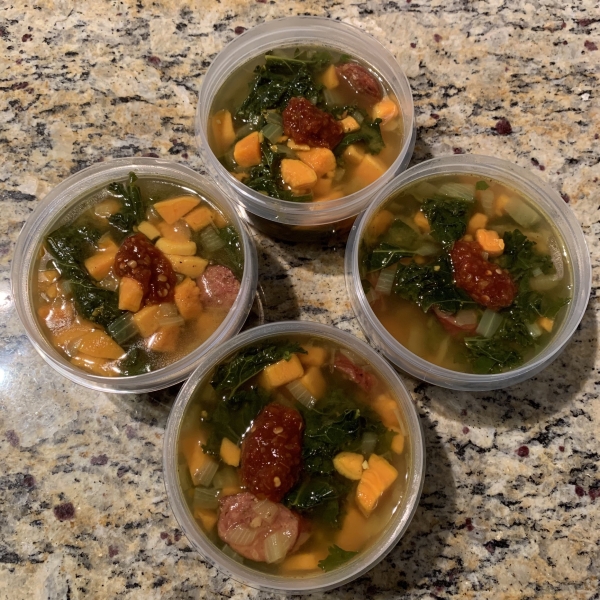 Paleo Chorizo Sweet Potato and Kale Stew