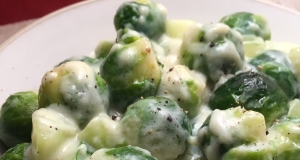 Creamy Cucumber Brussels Sprouts