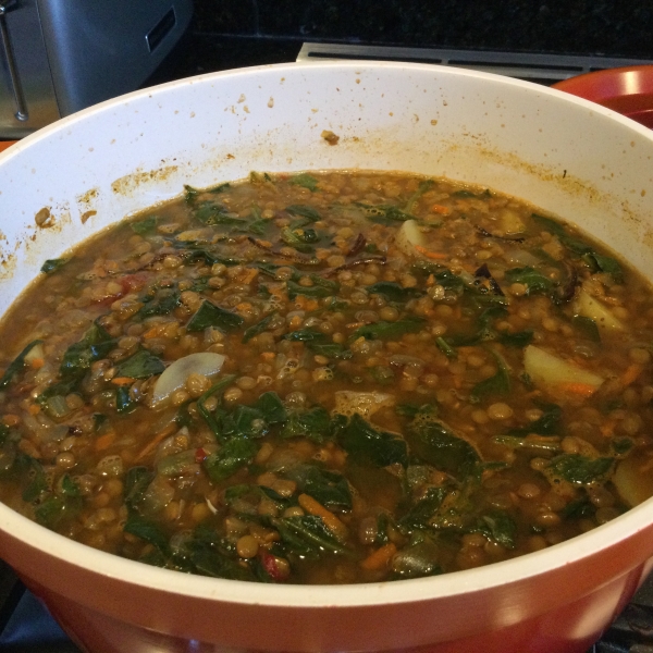 Easy Spinach Lentil Soup