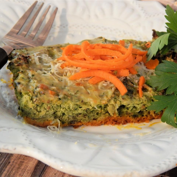 Carrot Crust Broccoli Quiche