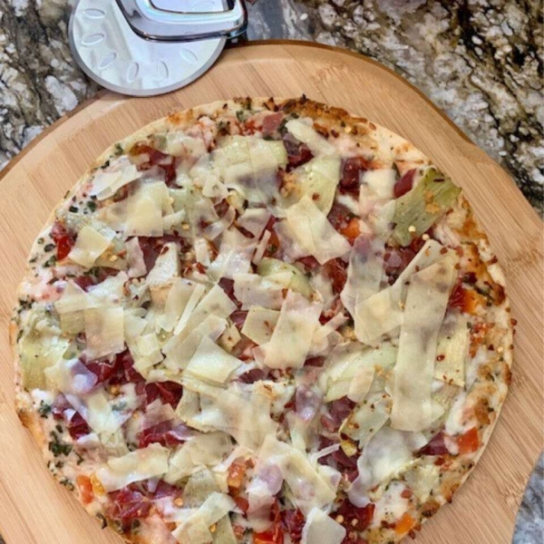 Prosciutto-Artichoke Pizza