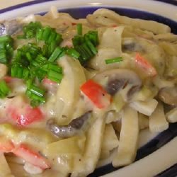 Pasta with Mushroom and Zucchini Sauce