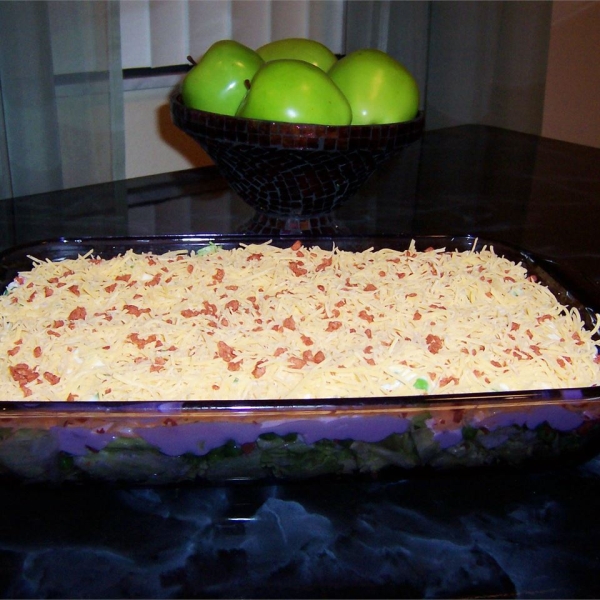 Easy Seven Layer Vegetable Salad