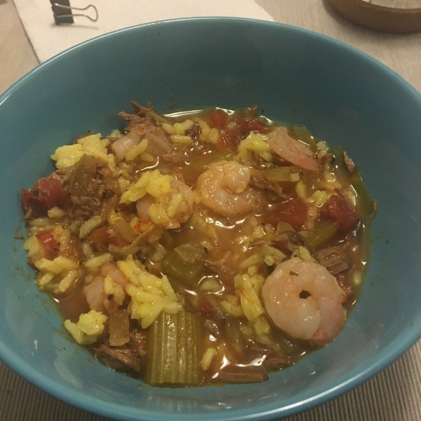 Slow Cooker Chicken Gumbo with Shrimp