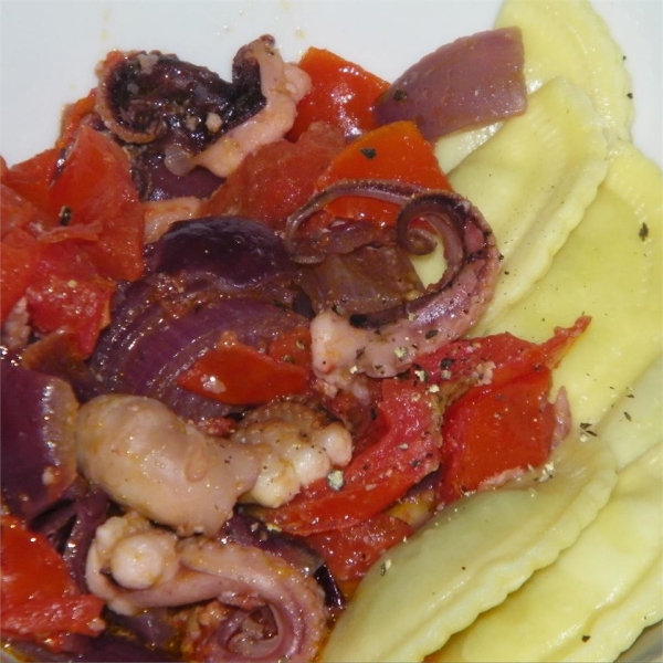 Octapodi Kokkinisto (Greek Octopus in Tomato Sauce)