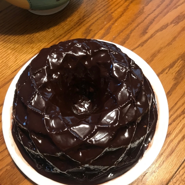 Buttermilk Chocolate Cake with Fudge Icing