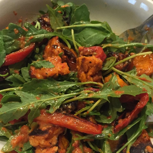 Roasted Sweet Potato and Rocket Salad