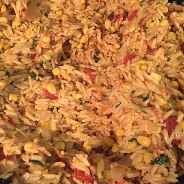 Colorful Garlic Orzo