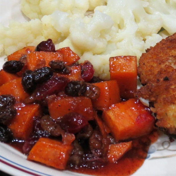 Spiced Sweet Potatoes and Cranberries