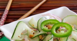 Asian-Inspired Cucumbers with a Kick