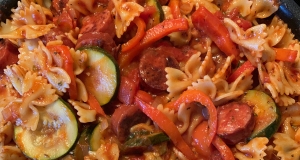 Sausage Stir Fry with Bow Tie Pasta