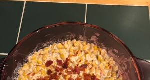 Slow Cooker Creamed Corn with Onion and Chives