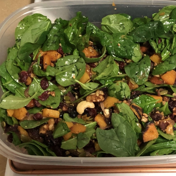 Roasted Butternut Squash with Onions, Spinach, and Craisins®