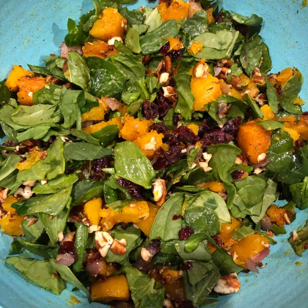 Roasted Butternut Squash with Onions, Spinach, and Craisins®