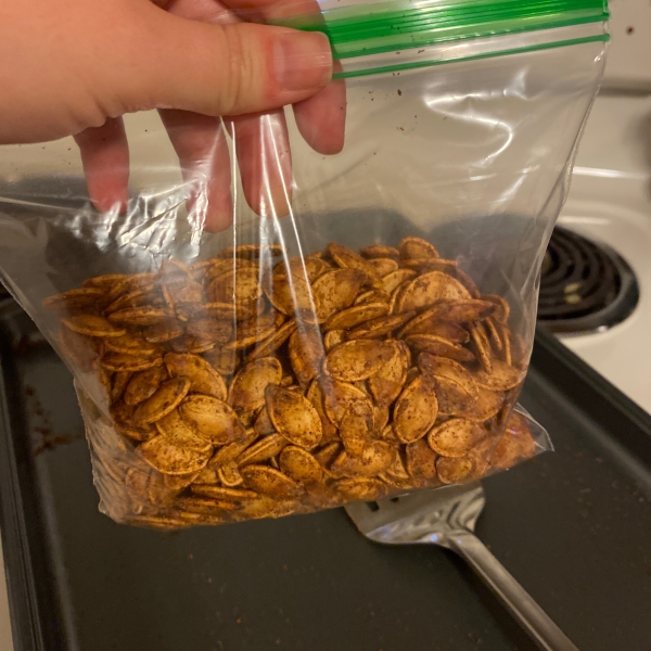 Cajun Spiced Roasted Pumpkin Seeds