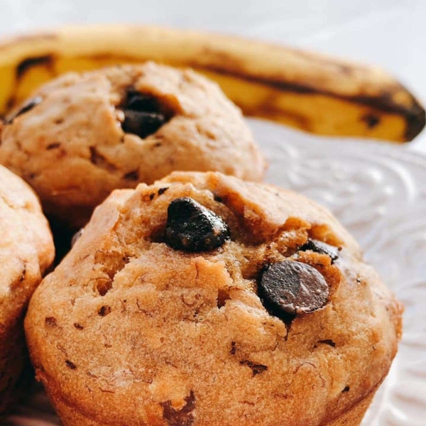 Vegan Banana-Nut-Carob Muffins