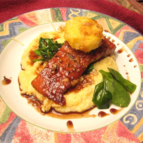 Roast Salmon With Balsamic Vinegar