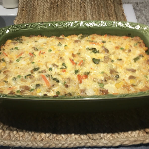 Cheesy Turkey Rice Casserole