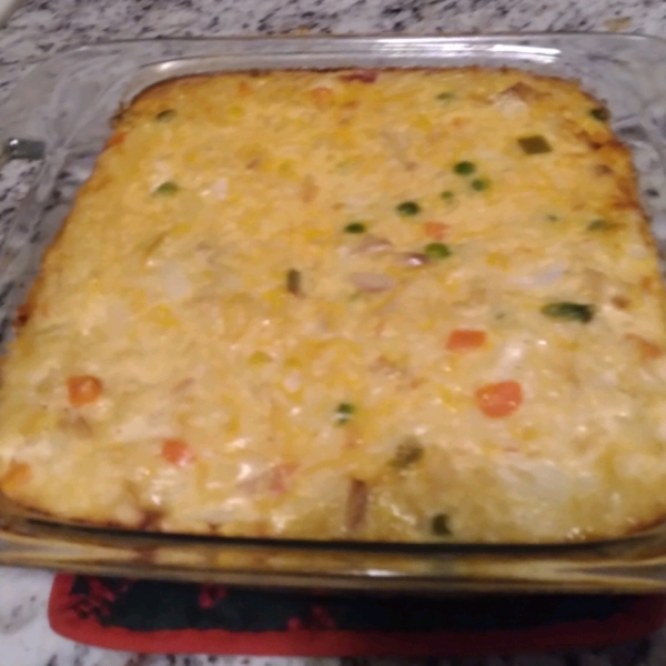 Cheesy Turkey Rice Casserole