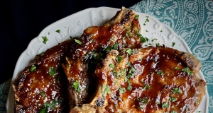 Spicy Air Fryer Pork Chops with Apricot Glaze