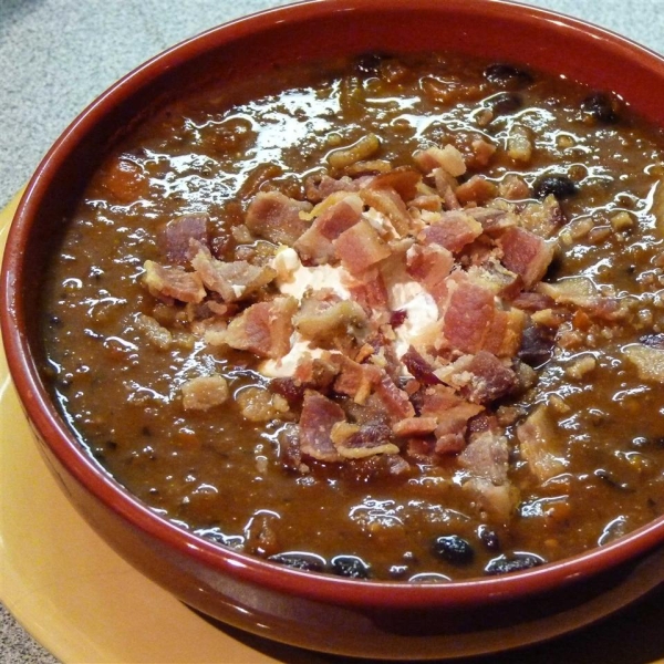 Black Bean Soup with Bacon