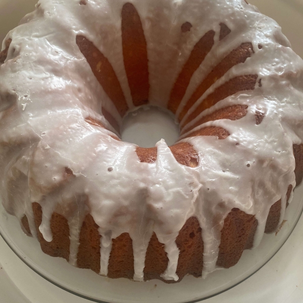 Cream Cheese Pound Cake with Lemon Glaze