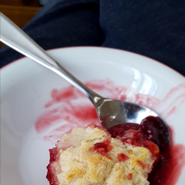 Sweet Dark Cherry Cobbler