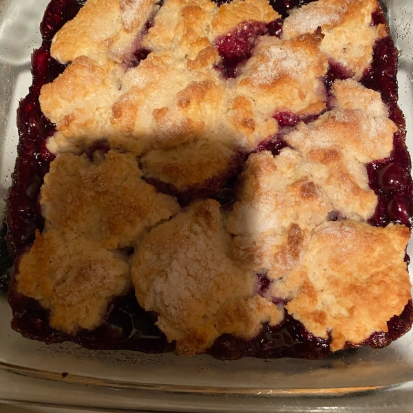 Sweet Dark Cherry Cobbler