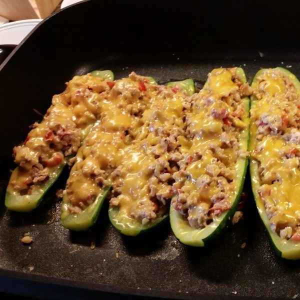 Egg Stuffed Zucchini