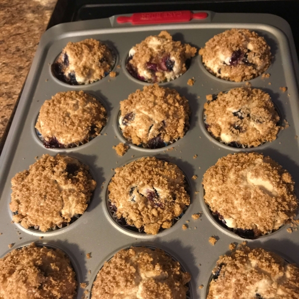 Jumbo Whole Wheat Blueberry Muffins