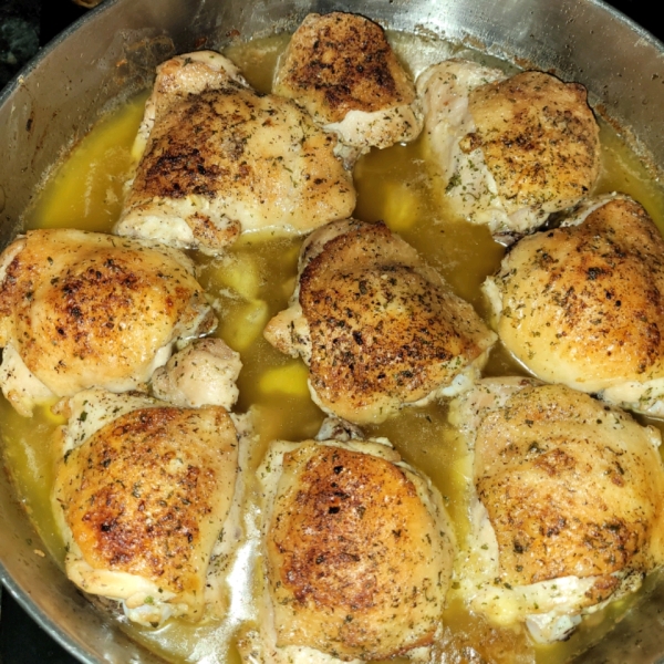 Baked Lemon Butter Chicken Thighs