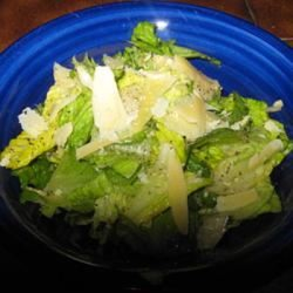 Romaine with Garlic Lemon Anchovy Dressing