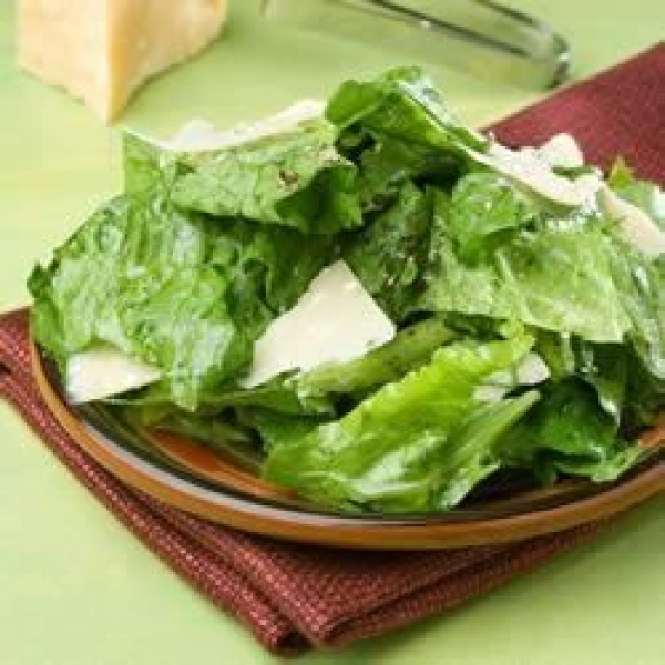 Romaine with Garlic Lemon Anchovy Dressing