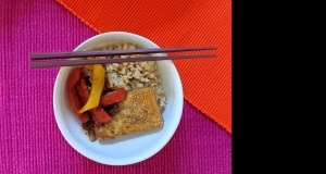 Easy Sesame Tofu with Teriyaki Vegetables