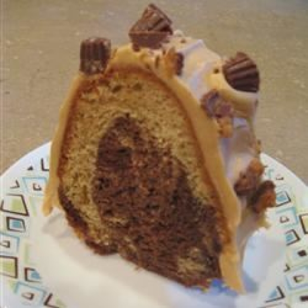 Chocolate Peanut Butter Marble Cake