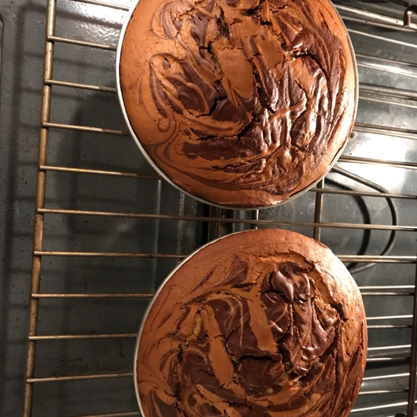 Chocolate Peanut Butter Marble Cake