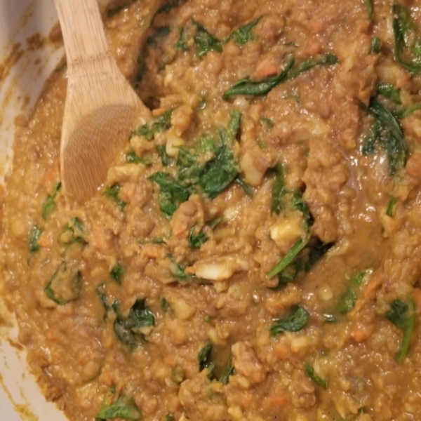 Sweet Potato, Carrot, Apple, and Red Lentil Soup