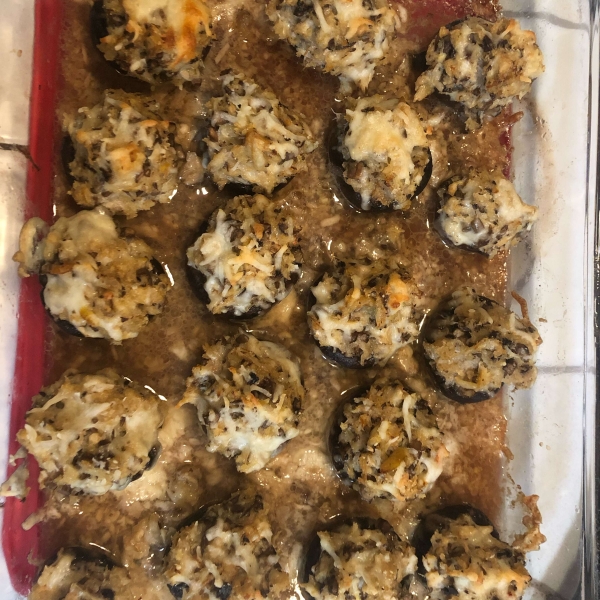 Savory Crab Stuffed Mushrooms