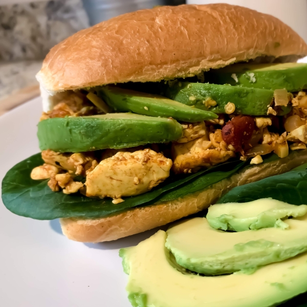 Vegan Tofu Scramble Breakfast Sandwiches