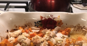 Garlic-Feta Roasted Butternut Squash with Chicken