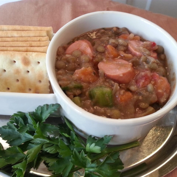 Lentil Frankfurter Soup