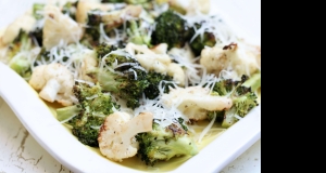 Truffle-Parmesan Roasted Cauliflower and Broccoli